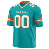 Custom Aqua White Solid Colour Football Jersey