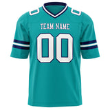 Custom Aqua White Solid Colour Football Jersey