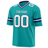 Custom Aqua White Solid Colour Football Jersey