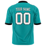 Custom Aqua White Solid Colour Football Jersey