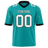 Custom Aqua White Solid Colour Football Jersey