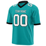 Custom Aqua White Solid Colour Football Jersey