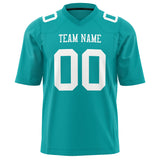 Custom Aqua White Solid Colour Football Jersey