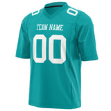 Custom Aqua White Solid Colour Football Jersey