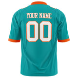 Custom Aqua White Solid Colour Football Jersey