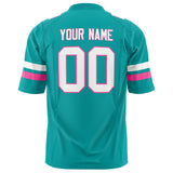 Custom Aqua White Solid Colour Football Jersey