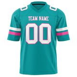 Custom Aqua White Solid Colour Football Jersey