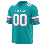 Custom Aqua White Solid Colour Football Jersey