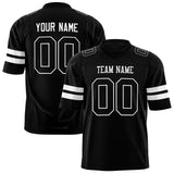 Custom Black White Solid Colour Football Jersey