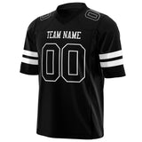 Custom Black White Solid Colour Football Jersey