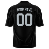 Custom Black Gray Solid Colour Football Jersey