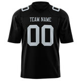 Custom Black Gray Solid Colour Football Jersey