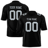 Custom Black Gray Solid Colour Football Jersey