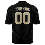 Custom Black Cream Solid Colour Football Jersey