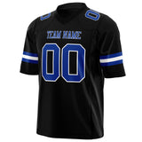 Custom Black Royal Solid Colour Football Jersey