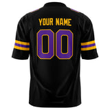 Custom Black Purple Solid Colour Football Jersey