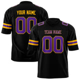 Custom Black Purple Solid Colour Football Jersey