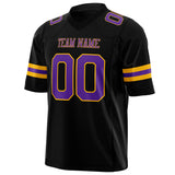 Custom Black Purple Solid Colour Football Jersey