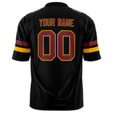 Custom Black Maroon Solid Colour Football Jersey