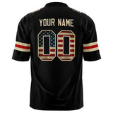 Custom Black Cream Solid Colour Football Jersey