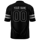 Custom Black Gray Solid Colour Football Jersey