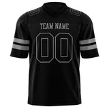 Custom Black Gray Solid Colour Football Jersey