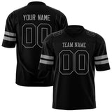 Custom Black Gray Solid Colour Football Jersey