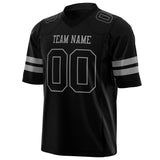 Custom Black Gray Solid Colour Football Jersey