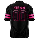 Custom Black Pink Solid Colour Football Jersey