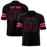 Custom Black Pink Solid Colour Football Jersey