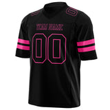 Custom Black Pink Solid Colour Football Jersey