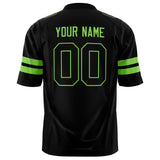 Custom Black Neon Green Solid Colour Football Jersey