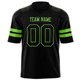 Custom Black Neon Green Solid Colour Football Jersey