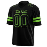 Custom Black Neon Green Solid Colour Football Jersey