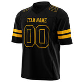 Custom Black Gold Solid Colour Football Jersey