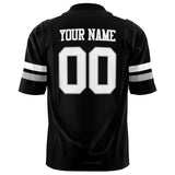 Custom Black White Solid Colour Football Jersey