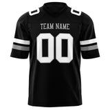 Custom Black White Solid Colour Football Jersey