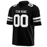 Custom Black White Solid Colour Football Jersey