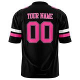 Custom Black Pink Solid Colour Football Jersey