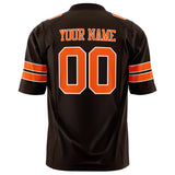 Custom Black Orange Solid Colour Football Jersey