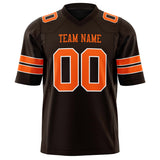 Custom Black Orange Solid Colour Football Jersey