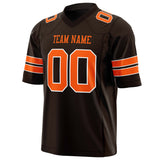 Custom Black Orange Solid Colour Football Jersey