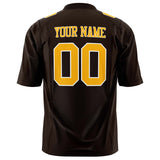 Custom Black Gold Solid Colour Football Jersey