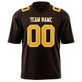 Custom Black Gold Solid Colour Football Jersey