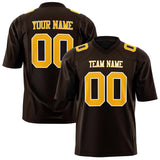 Custom Black Gold Solid Colour Football Jersey