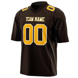 Custom Black Gold Solid Colour Football Jersey