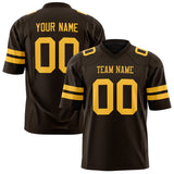 Custom Black Gold Solid Colour Football Jersey