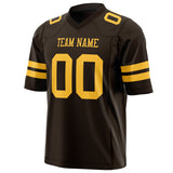 Custom Black Gold Solid Colour Football Jersey