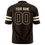 Custom Black Cream Solid Colour Football Jersey