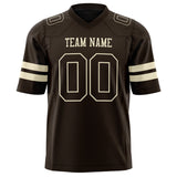 Custom Black Cream Solid Colour Football Jersey